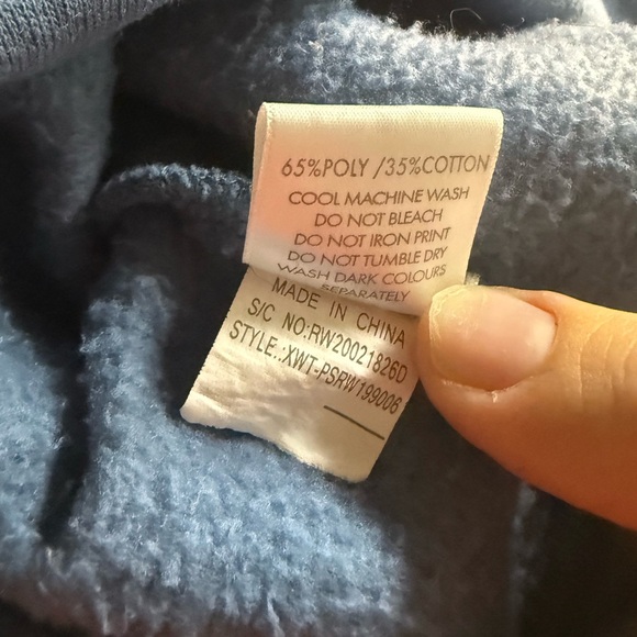 Ryderwear Blue Cropped Sweatshirt - Picture 3 of 6